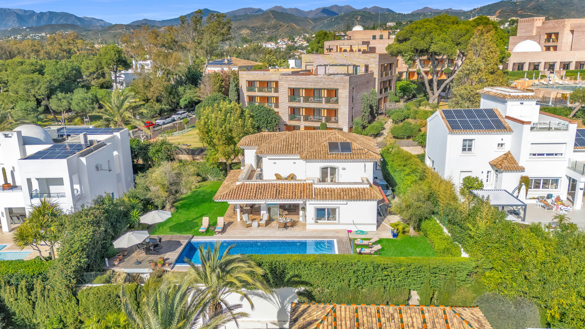 An inviting and characterful four-bedroom villa, Villa Molly offers a more rustic yet refined take on luxury living, set just 150 metres from Marbella's beautiful coastline.