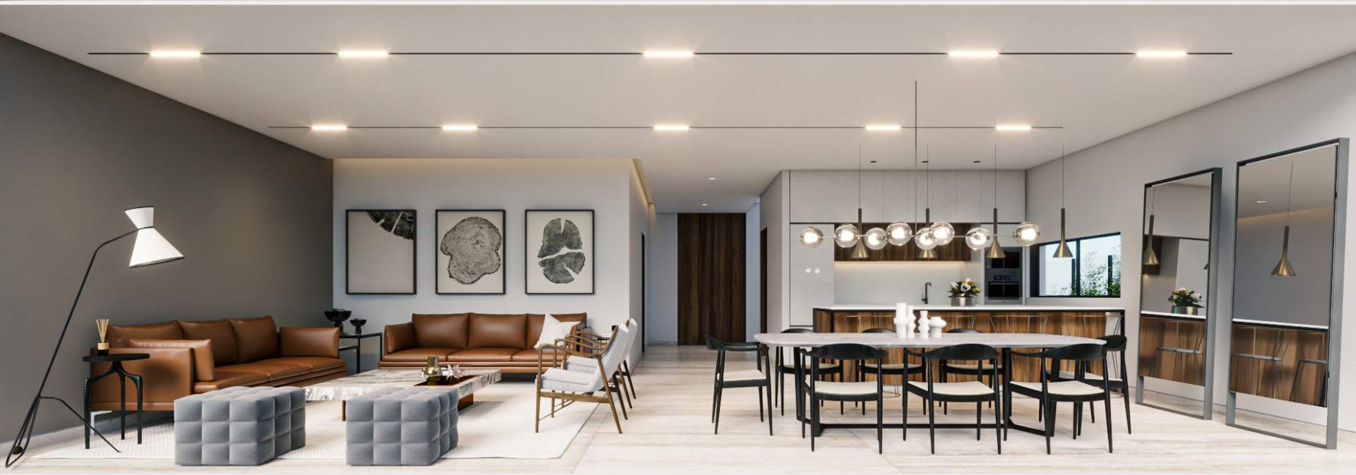 Elegante villa contemporánea de cuatro dormitorios con piscina privada en Estepona Este.