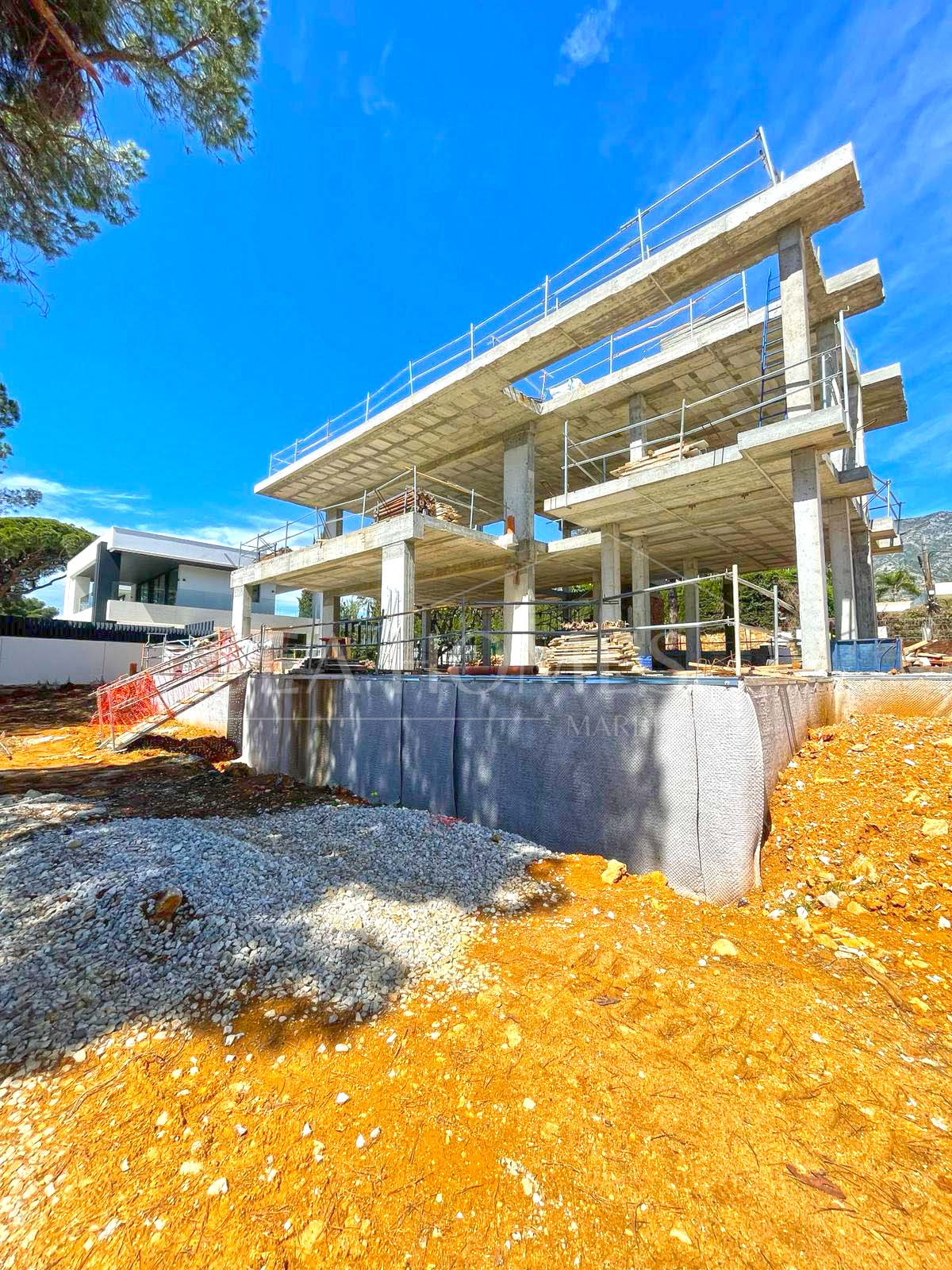 Brand new six bedroom villa under construction in Rocio de Nagueles, Marbella with sea and mountain views