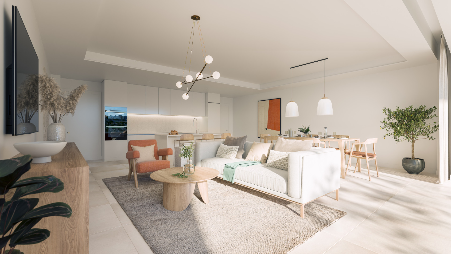 Casas verdes en el campo de golf El Chaparral