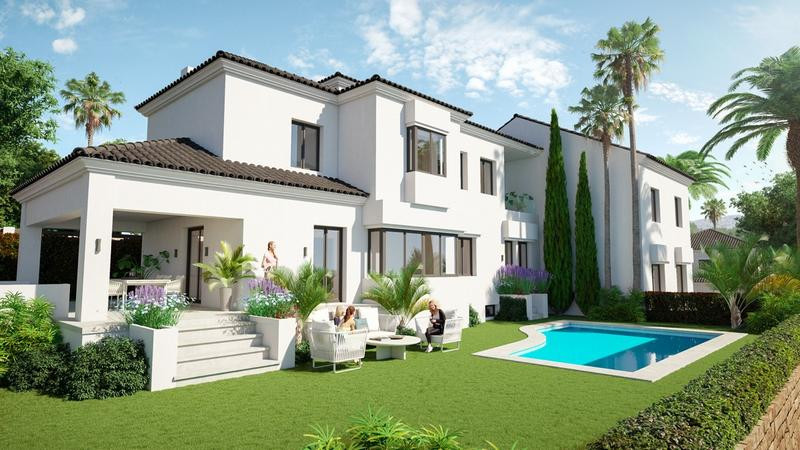Complex of fourty single villas & semi-detached villas , located in Elviria, Marbella, overlooking Santa María & Country Club and panoramic sea views to the Mediterranean Sea.