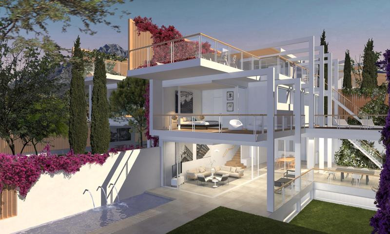 Contemporary Three Bedroom Luxury Villa with Sea Views in Marbella