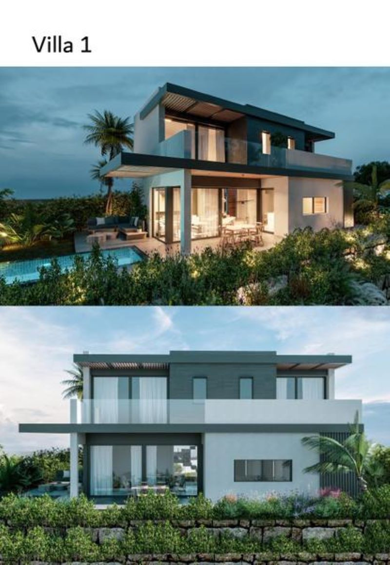 Independent villas with pool and garden located between Marbella and Estepona, ten minutes from Puerto Banús.