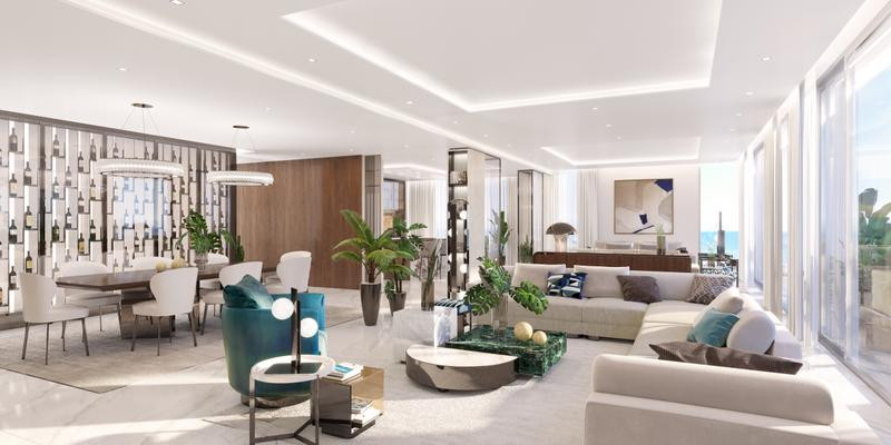 El área comunitaria de 6.000 m2 cuenta con una gran piscina, solárium y jardín paisajístico, todo en un estilo contemporáneo para servir como el marco perfecto para nuestras exclusivas casas de estilo moderno.