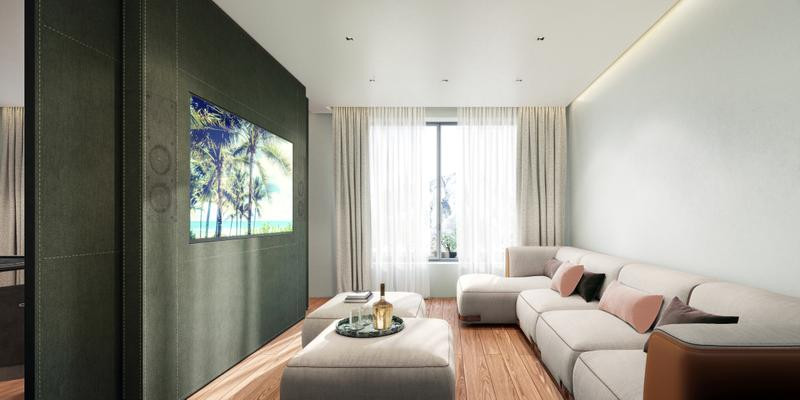El área comunitaria de 6.000 m2 cuenta con una gran piscina, solárium y jardín paisajístico, todo en un estilo contemporáneo para servir como el marco perfecto para nuestras exclusivas casas de estilo moderno.