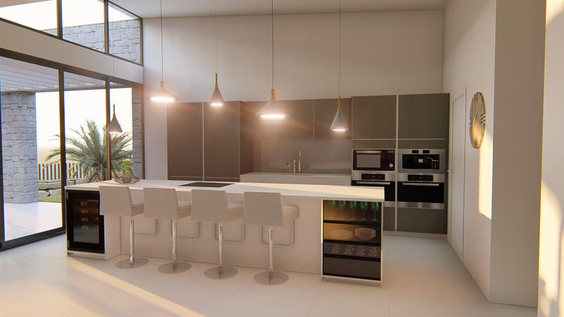 An off plan project of one level villa situated in Los Flamingos with panoramic sea views.