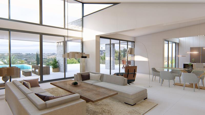 An off plan project of one level villa situated in Los Flamingos with panoramic sea views.