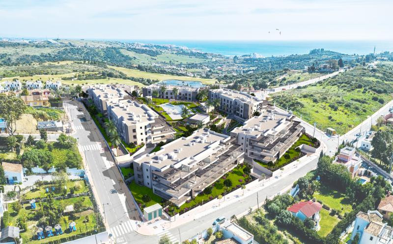Exclusiva urbanización cerrada de 115 amplias viviendas y espectaculares áticos de dos, tres y cuatro dormitorios con garaje, trastero, generosas terrazas y jardines privados en plantas bajas