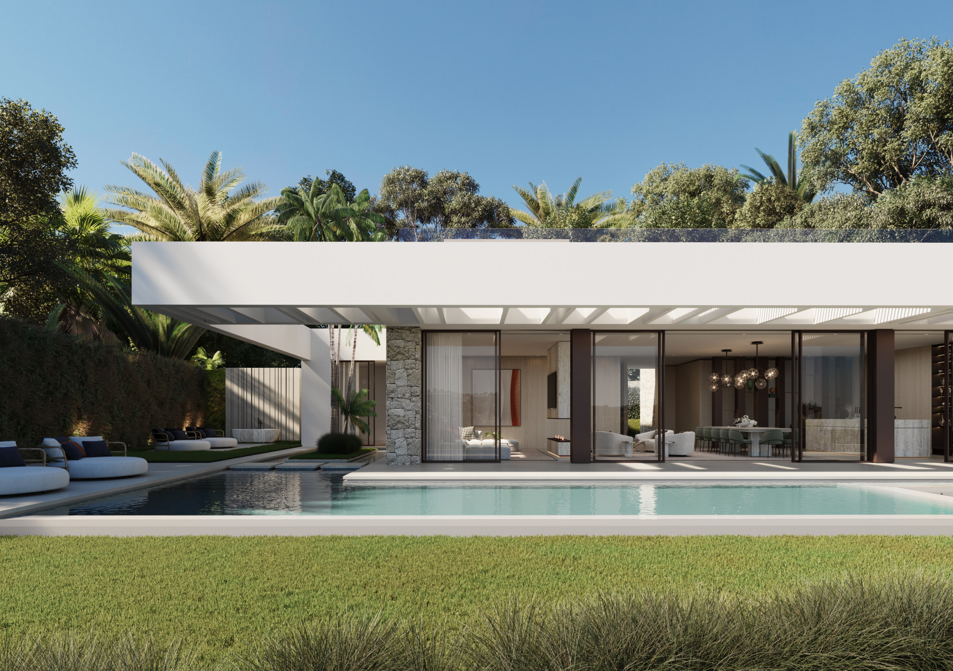 Outstanding four bedroom villa with a direct access to the golf course in Nueva Andalucia