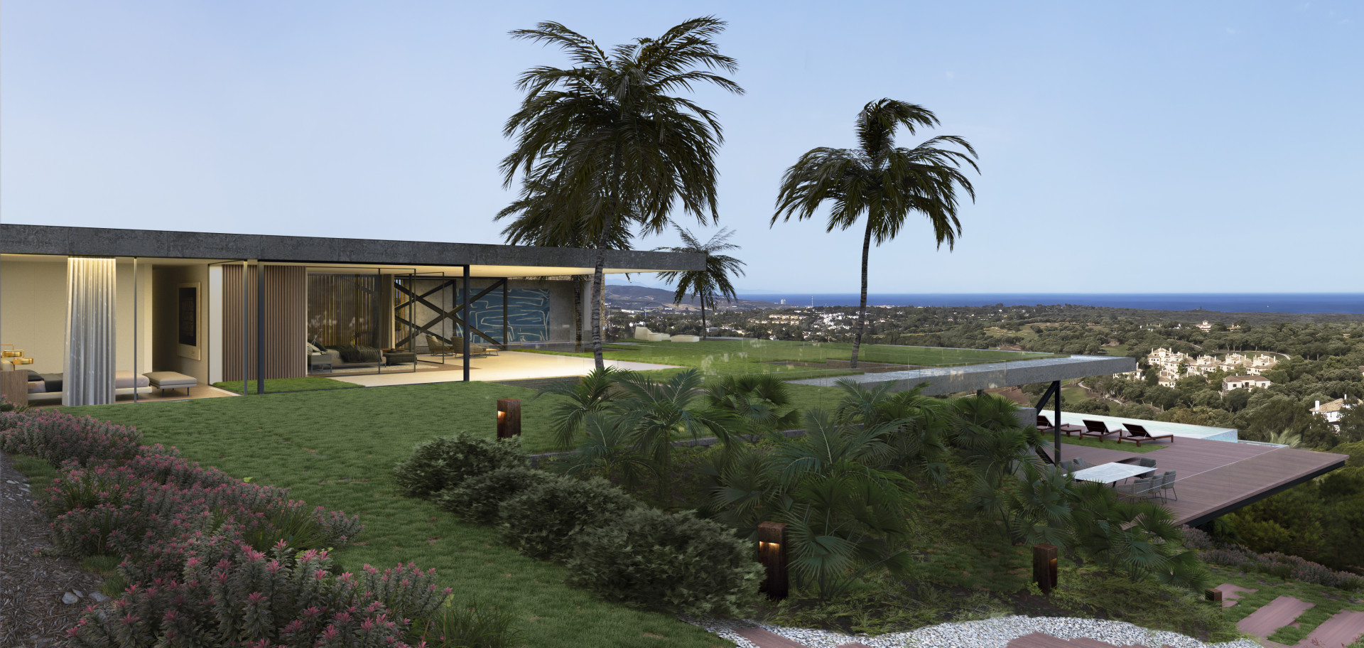 seaview plot almenara golf with unique flow81 architects project and building license