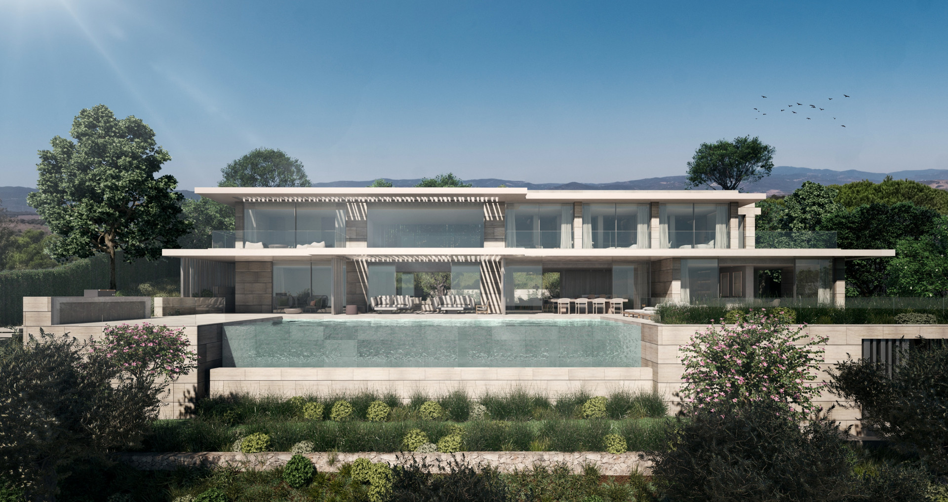 Nueva villa moderna con vistas panorámicas en La Reserva de Sotogrande