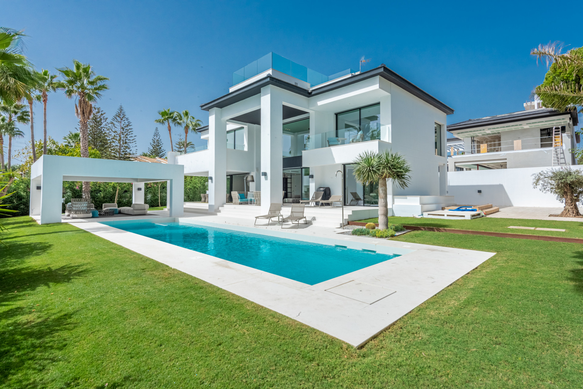 Spectacular villa situated almost front line beach in Cortijo Blanco, close to Puerto Banus.