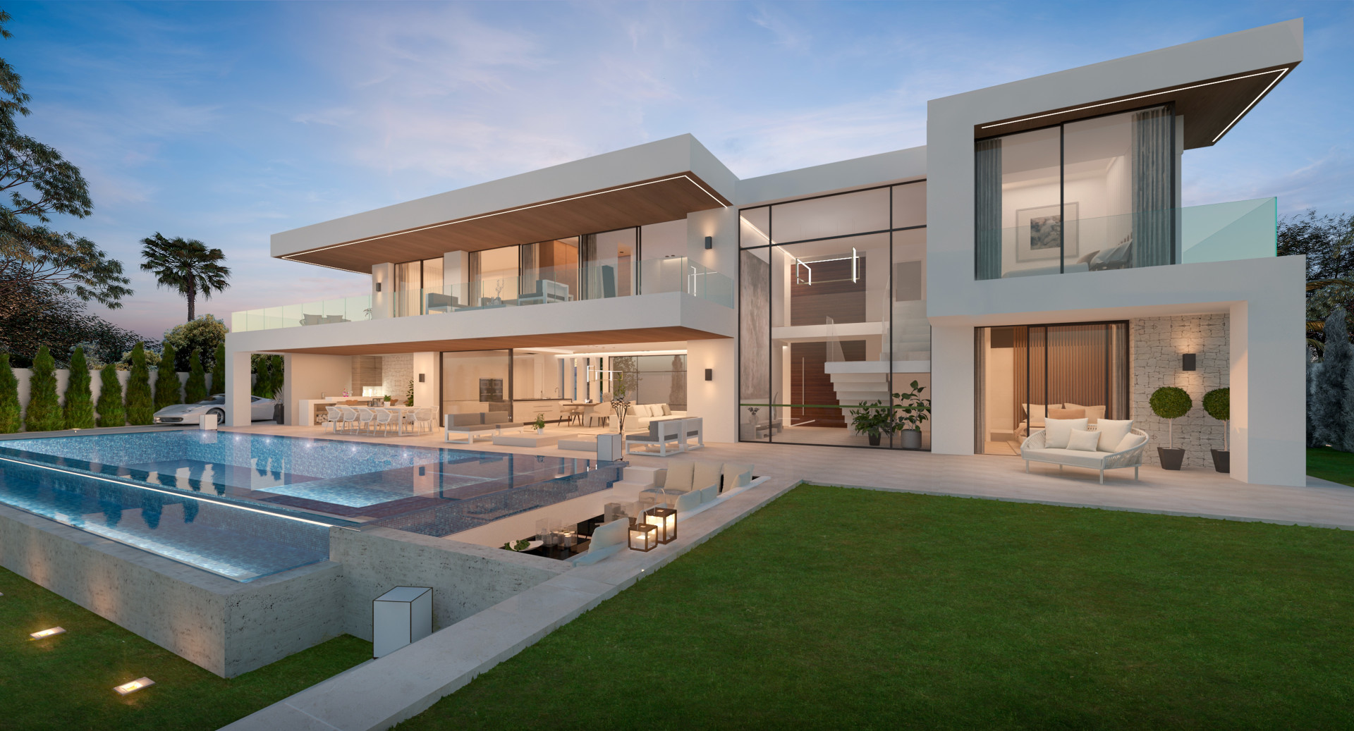 Off-plan contemporary villa just a few meters to the beach in Guadalmina Baja.