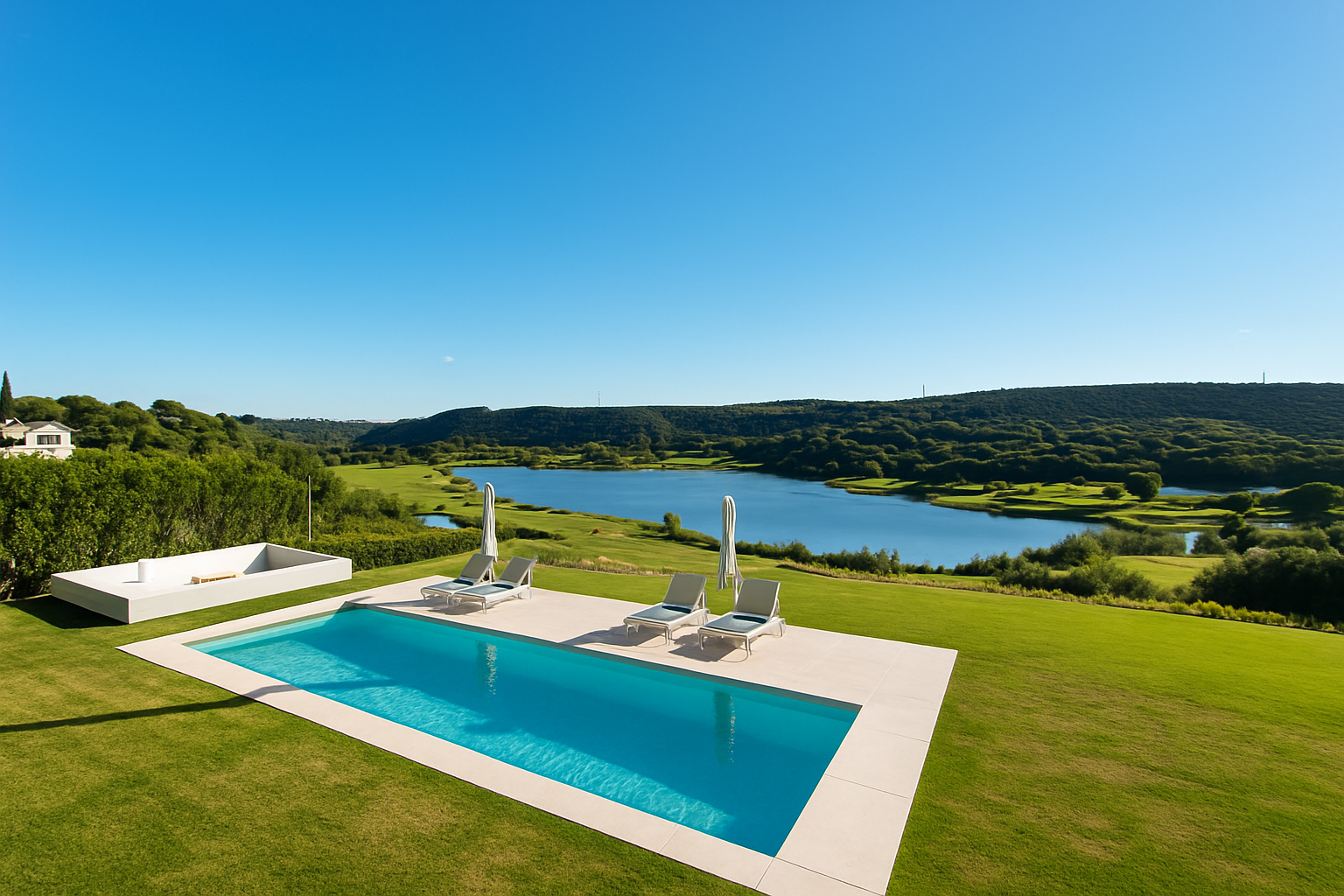 Moderne Golfvilla in Erstlinie mit Seeblick – Sotogrande Alto