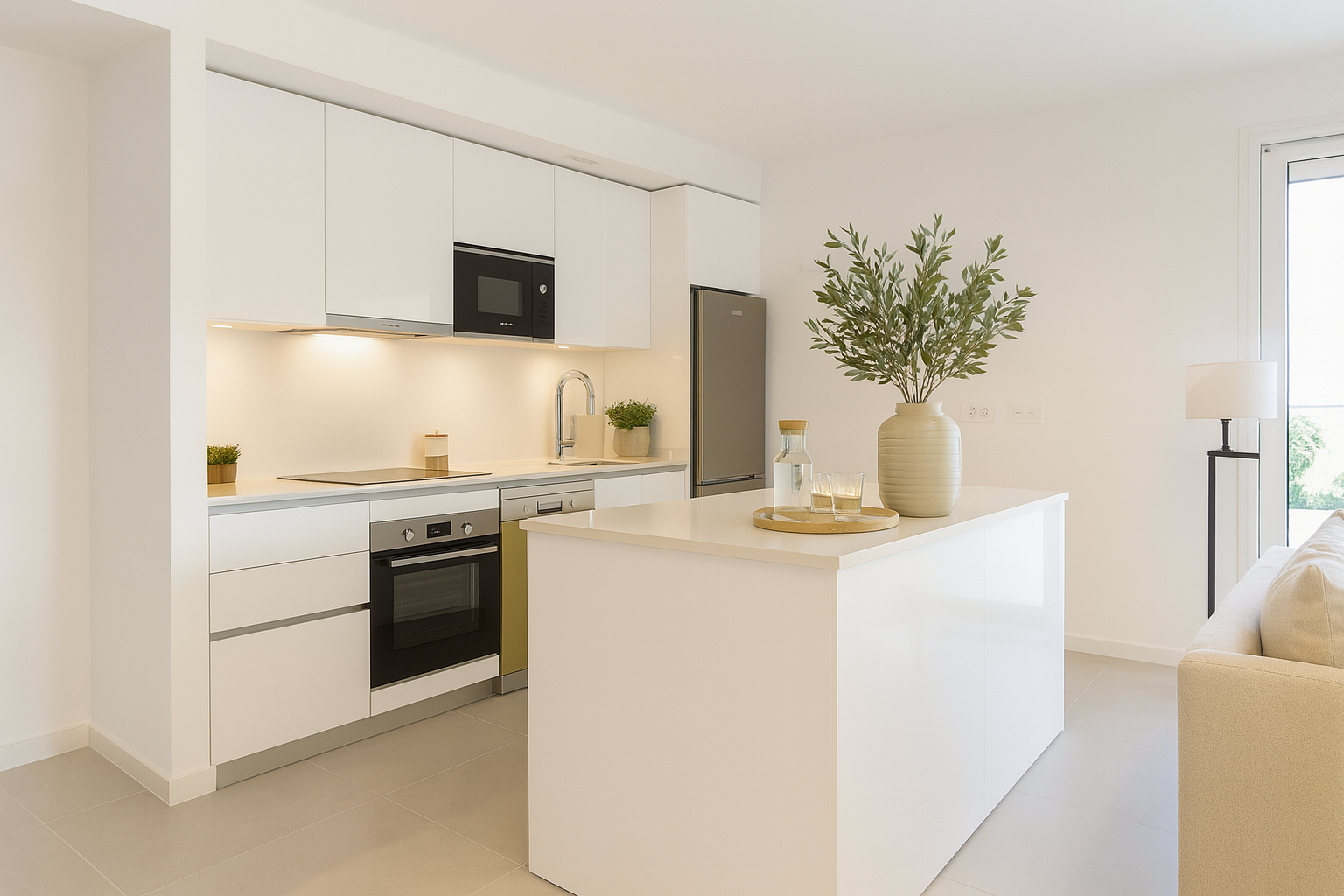 Moderno apartamento de 2 dormitorios situado en la prestigiosa urbanización Aquagardens, en la Nueva Milla de Oro