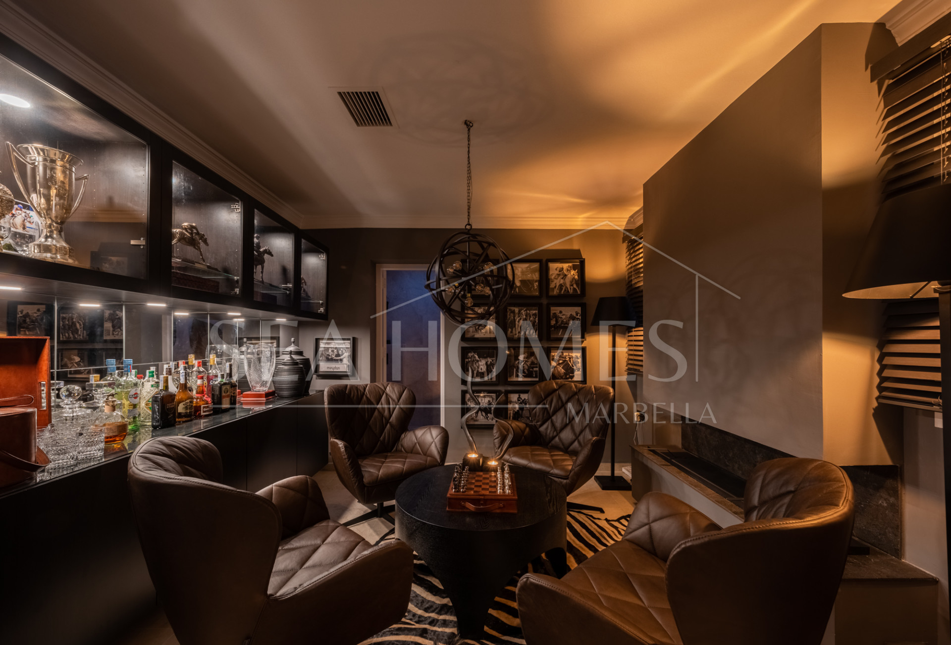 Scandi-style design bungalow in the beachfront Oasis Club on Marbella's Golden Mile.