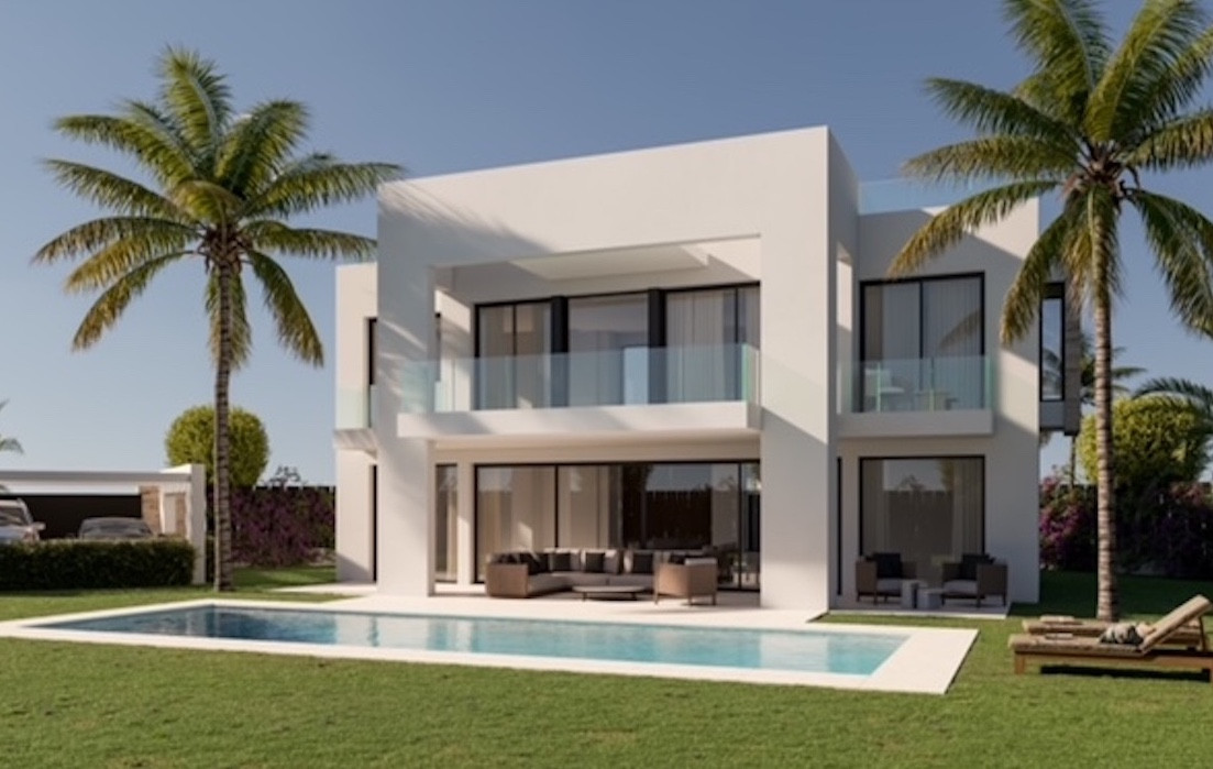 Modern style villa with 4 bedrooms and 5 bathrooms located between Marbella and Estepona