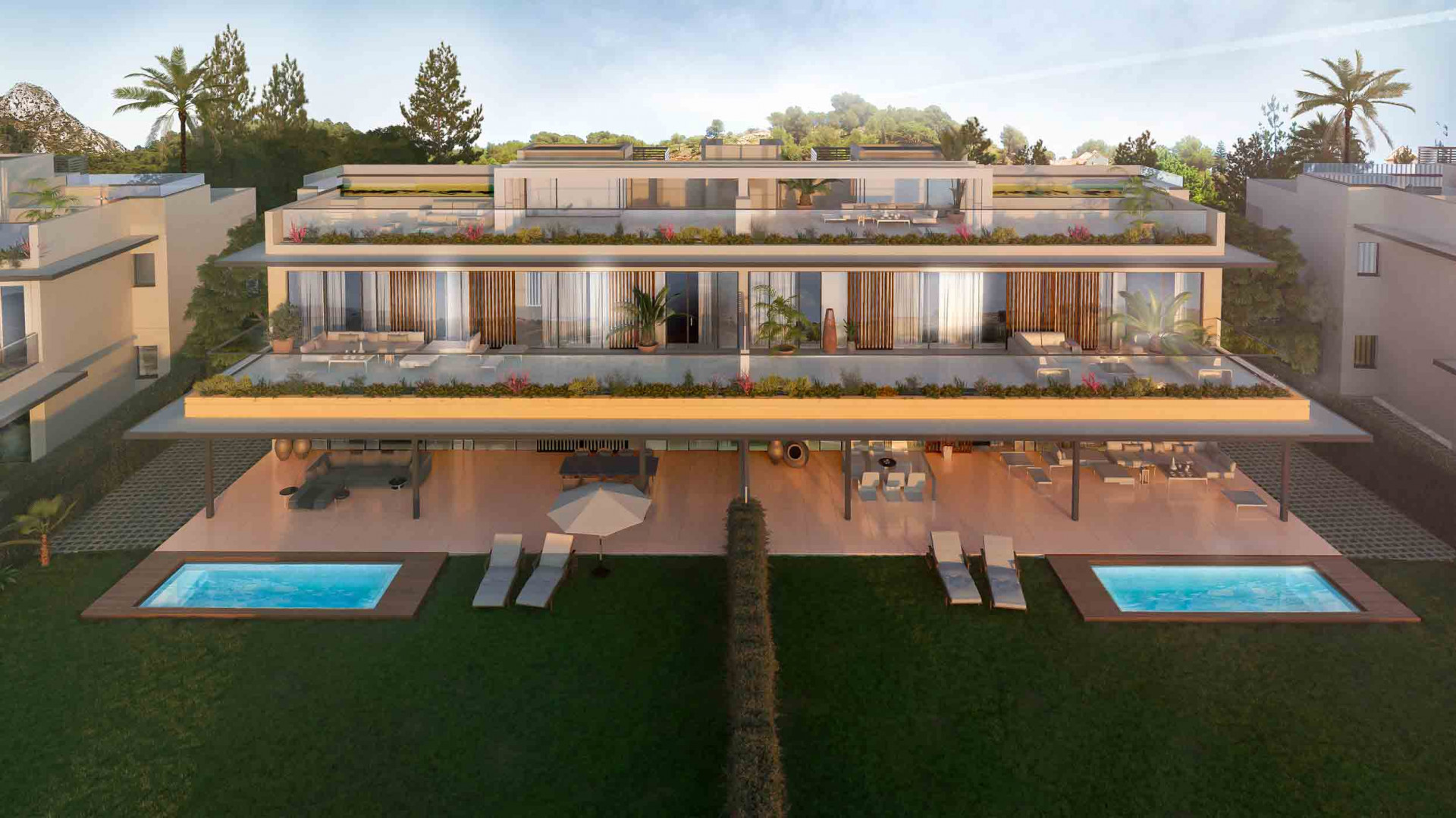 Apartamento de 3 dormitorios de diseño contemporáneo y altas calidades en una urbanización cerrada en primera línea de golf, Marbella