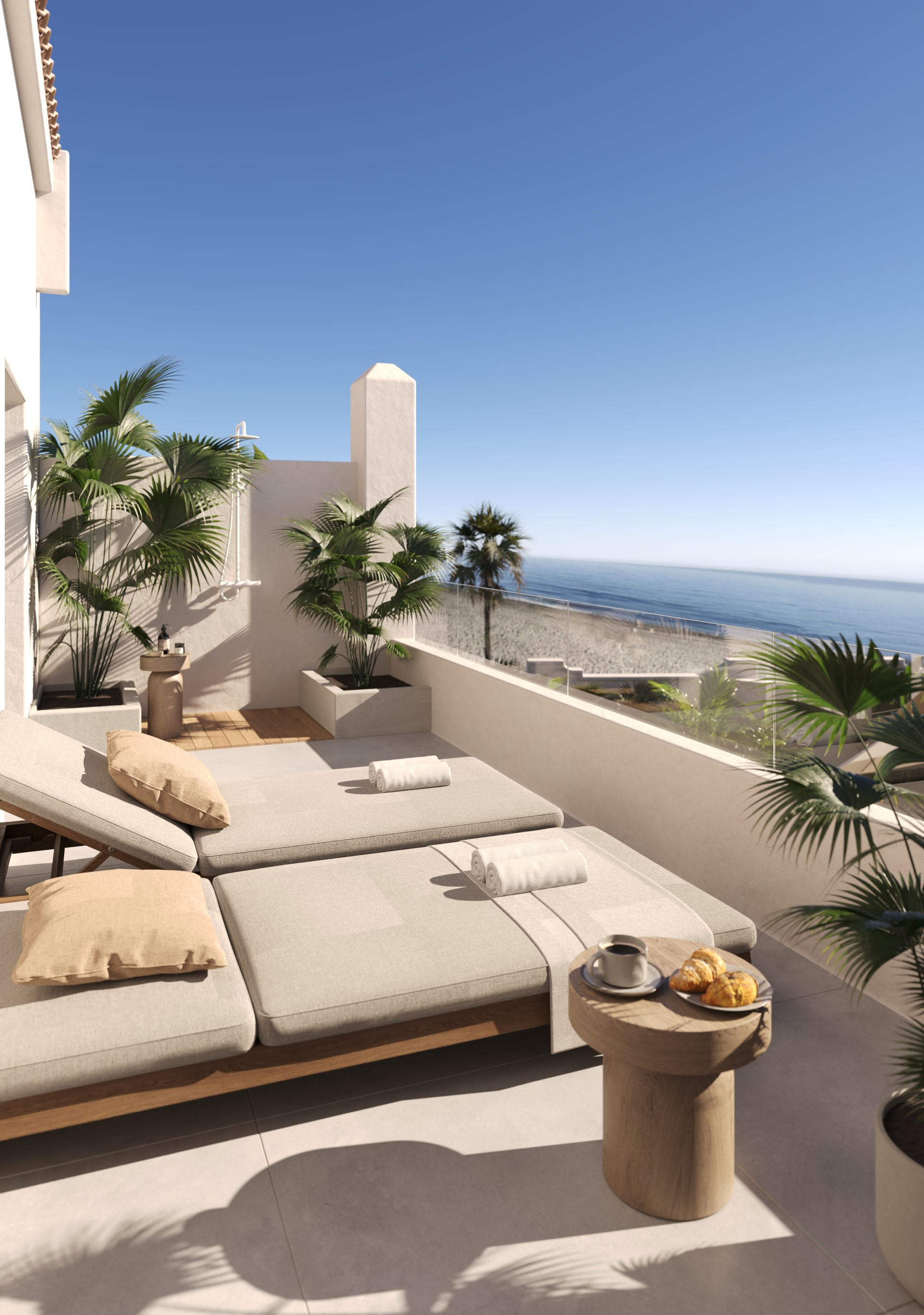 3 bedroom townhouse frontline beach in Las Chapas