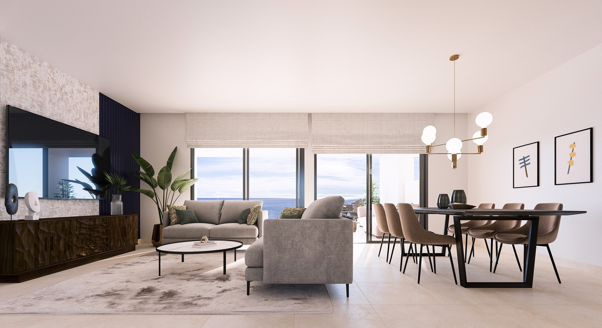 Increíble apartamento de 3 dormitorios con vistas al mar en El Higuerón