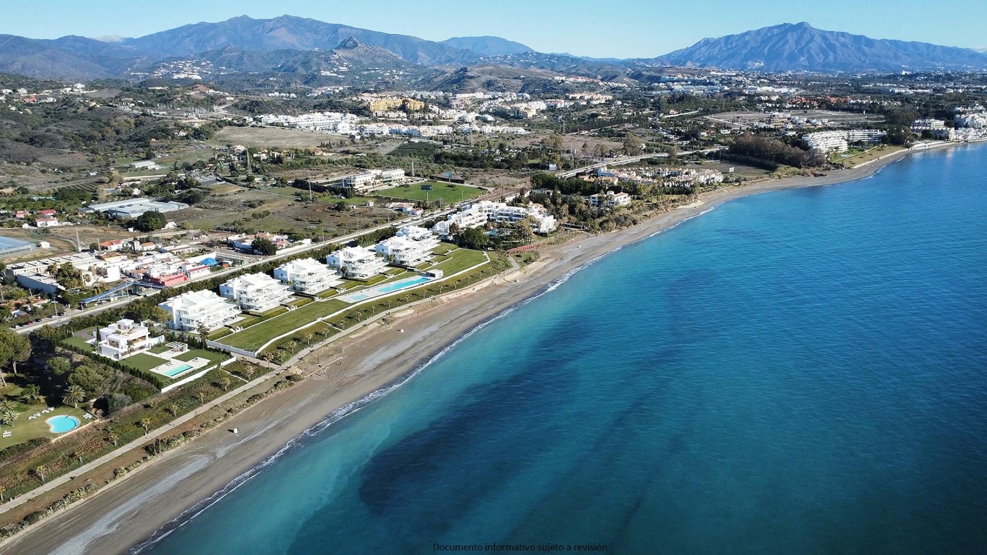 Villa sobre plano en primera línea de playa en Emare