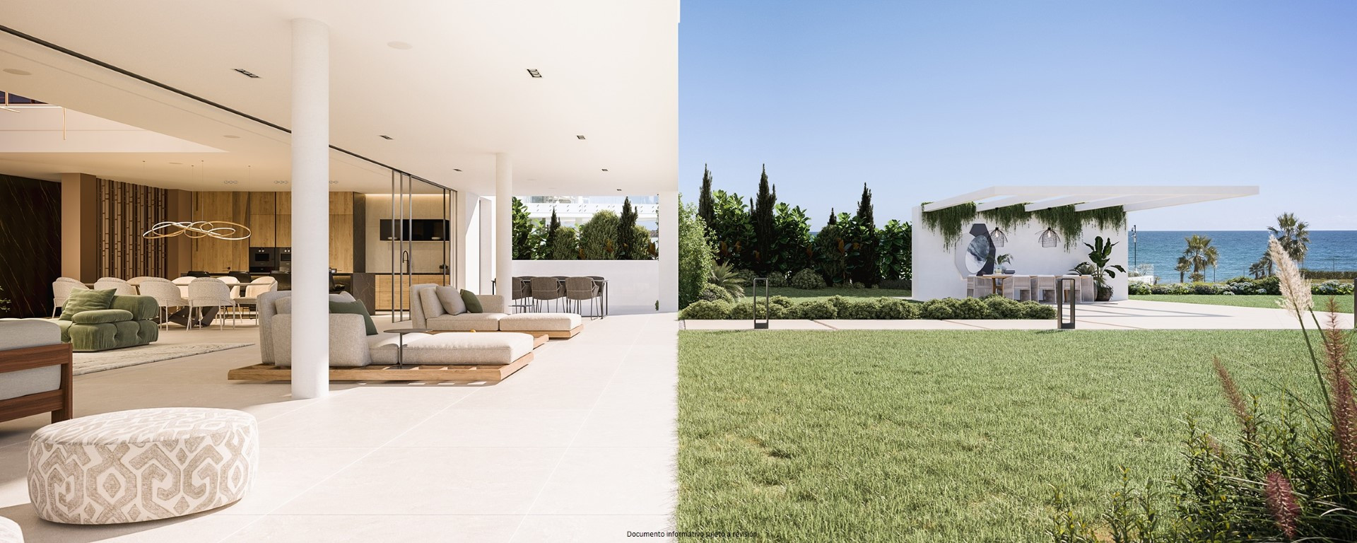 Villa sobre plano en primera línea de playa en Emare