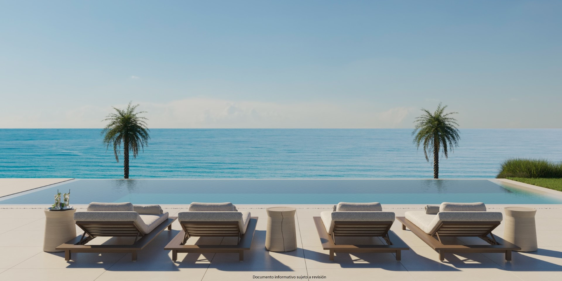 Villa sobre plano en primera línea de playa en Emare