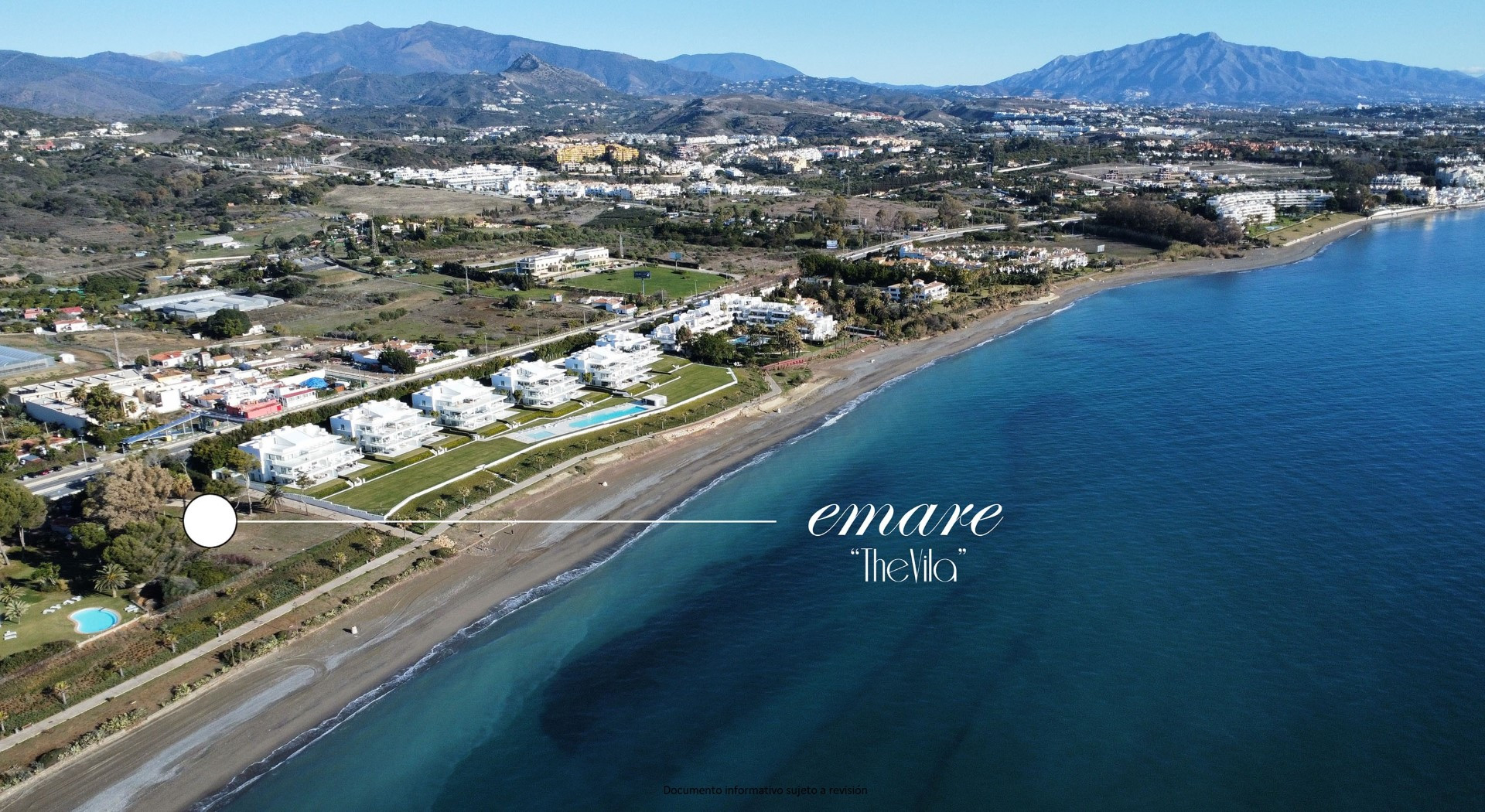 Villa sobre plano en primera línea de playa en Emare