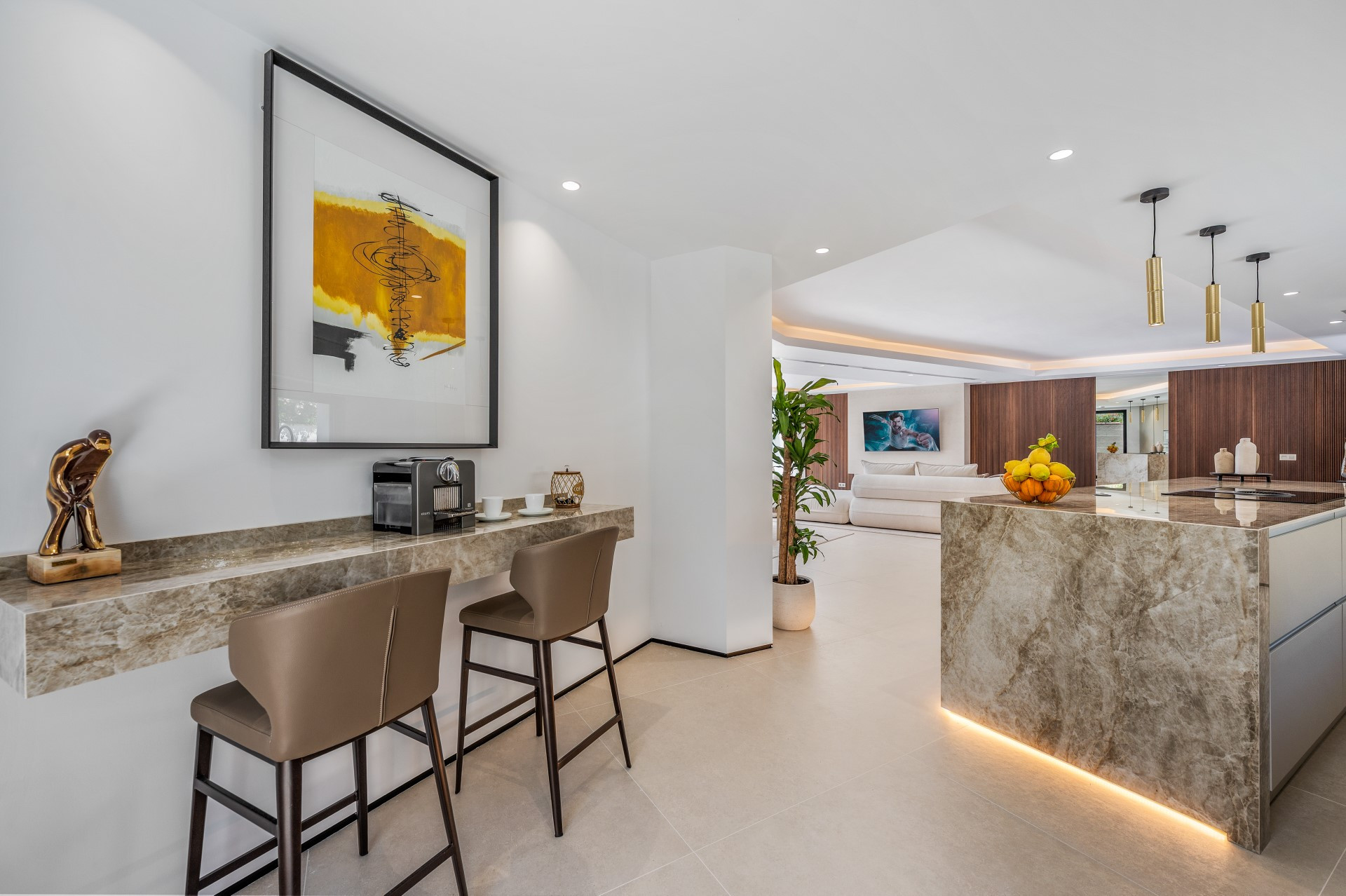 Unique modern 4 bedroom beachside villa in Marbesa