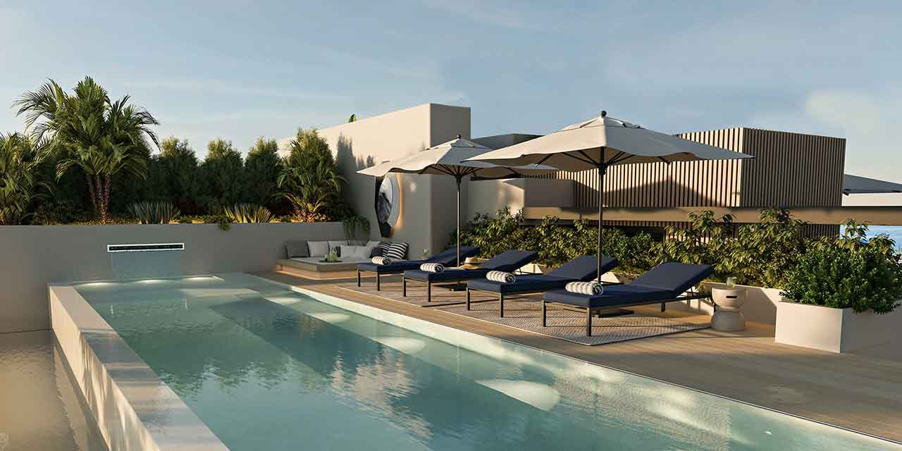 Brand new frontline beach duplex apartment located in East of Marbella town in the area of Las Chapas