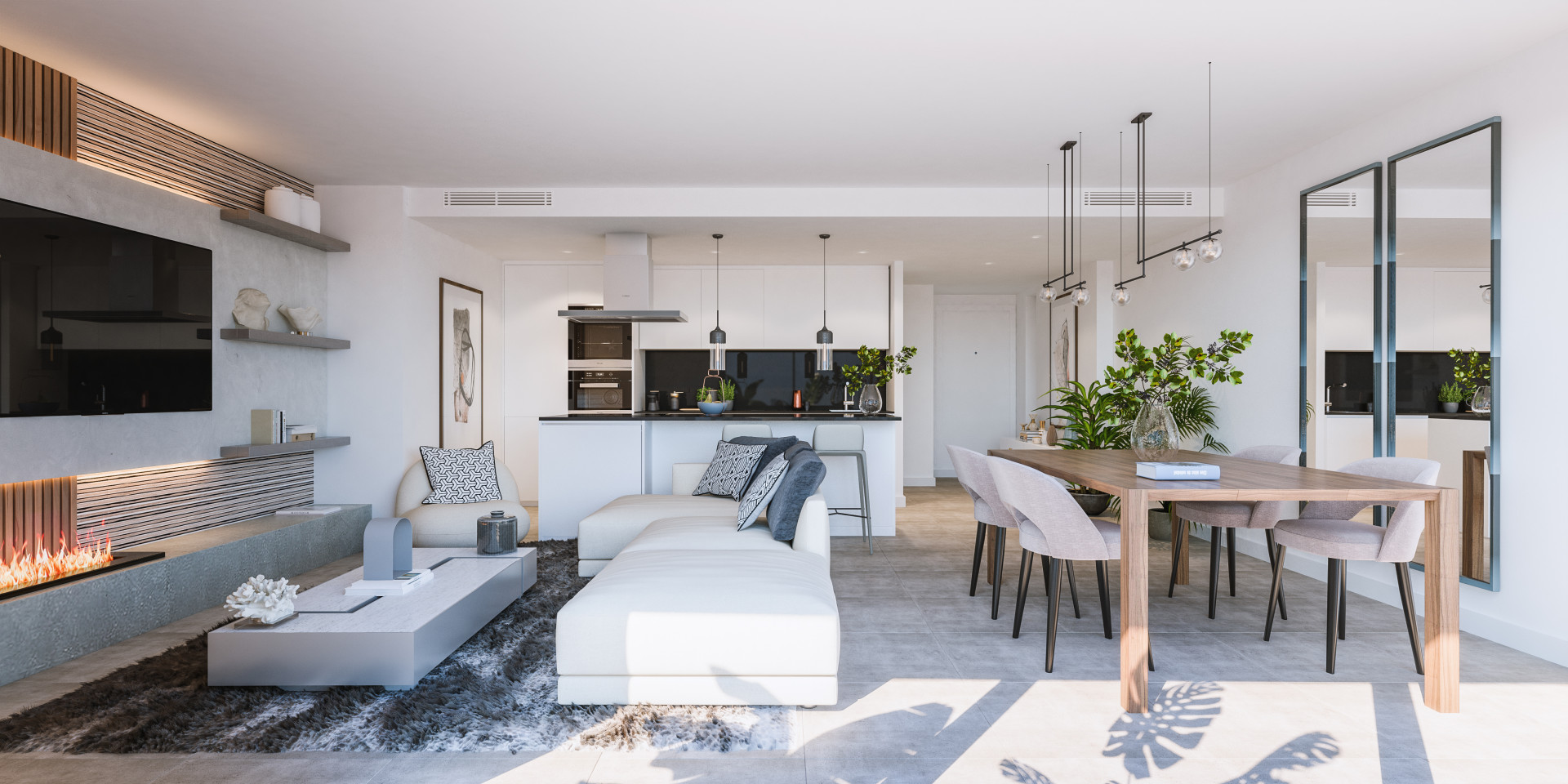 215 exclusivas viviendas especialmente diseñadas para disfrutar del estilo devida mediterráneo. Se ubica en un enclave privilegiado, a mitad de caminoentre Estepona y Marbella.