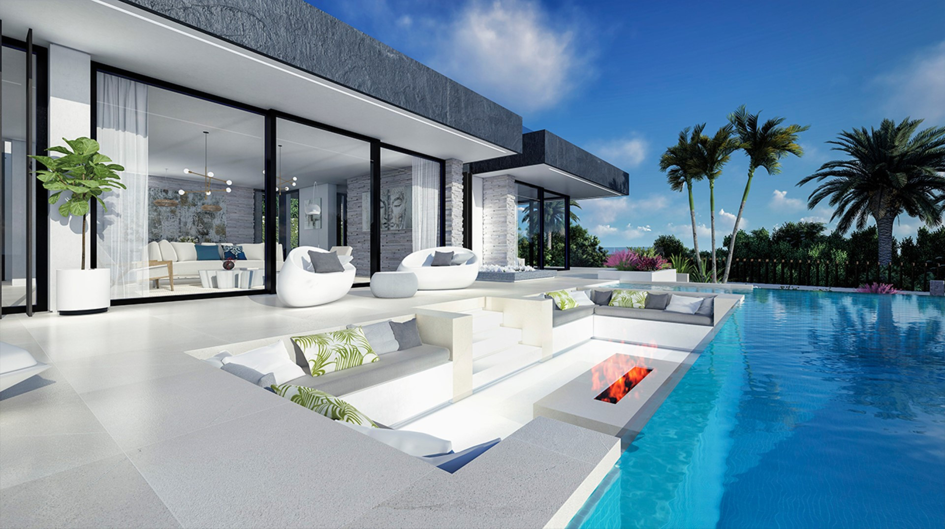 Innovative modern 4 bedroom villa with sea views in Benahavïs