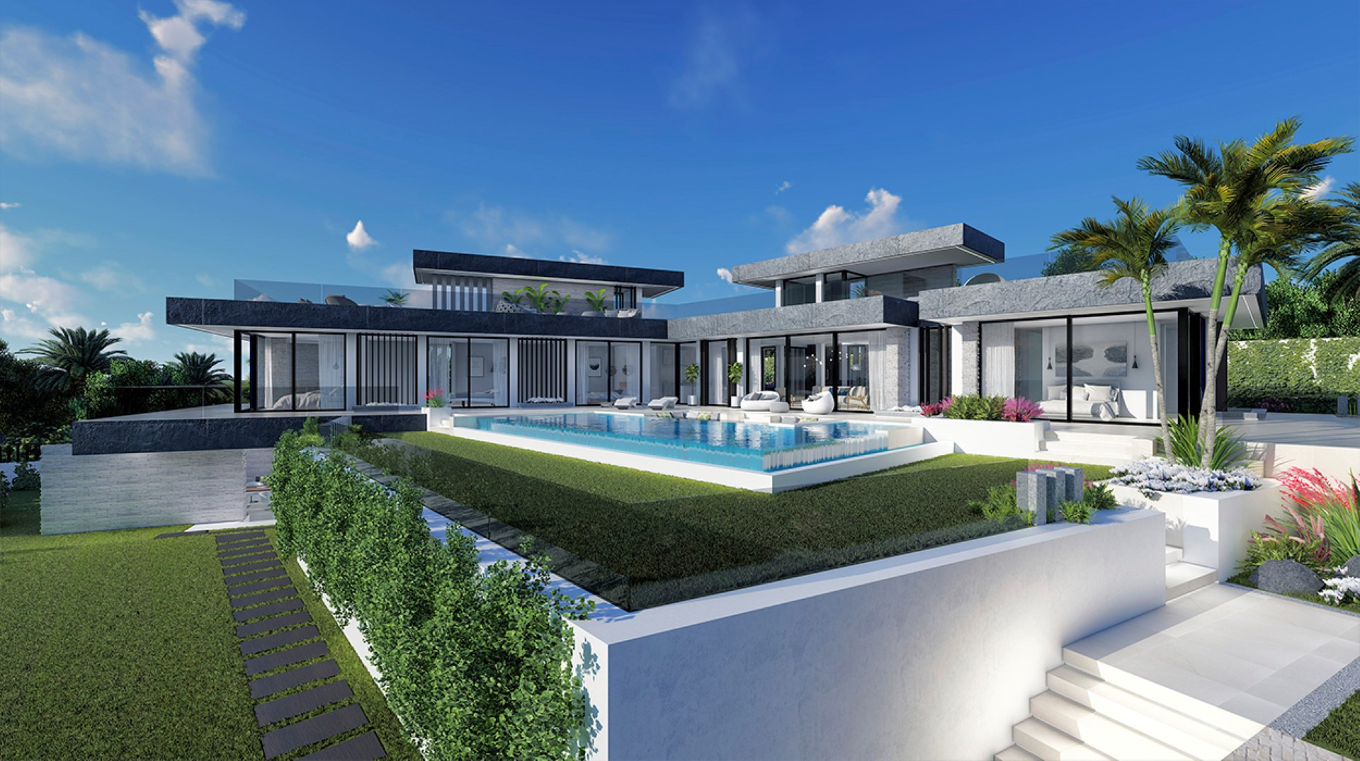 Innovative modern 4 bedroom villa with sea views in Benahavïs