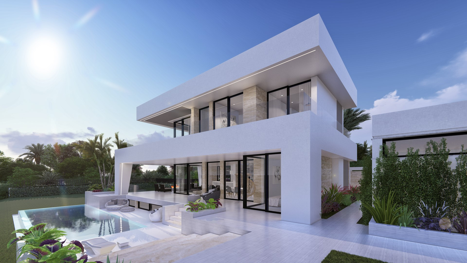 Modern 4 bedroom villa with open spaces and views in La Cala de Mijas