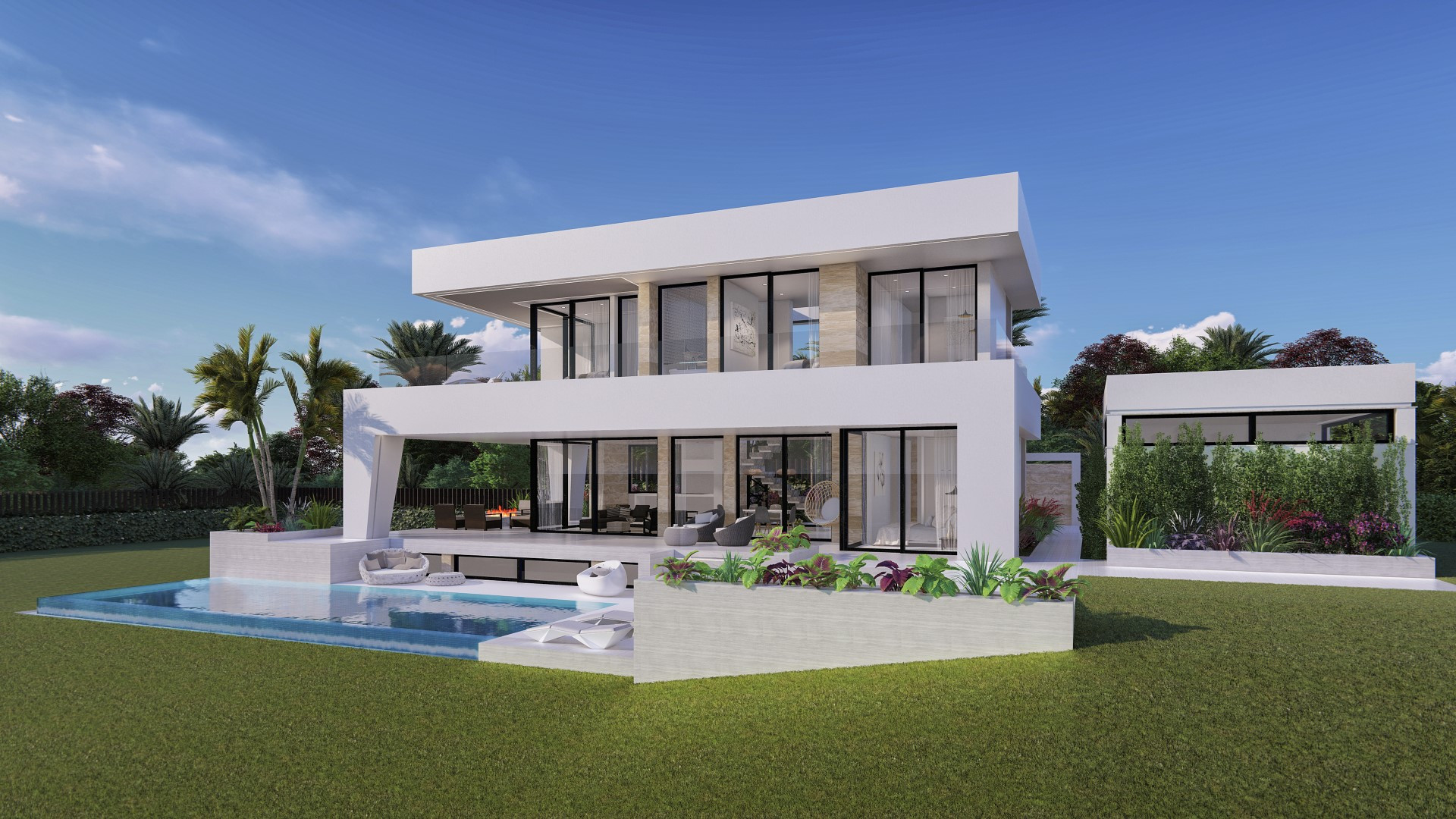 Modern 4 bedroom villa with open spaces and views in La Cala de Mijas