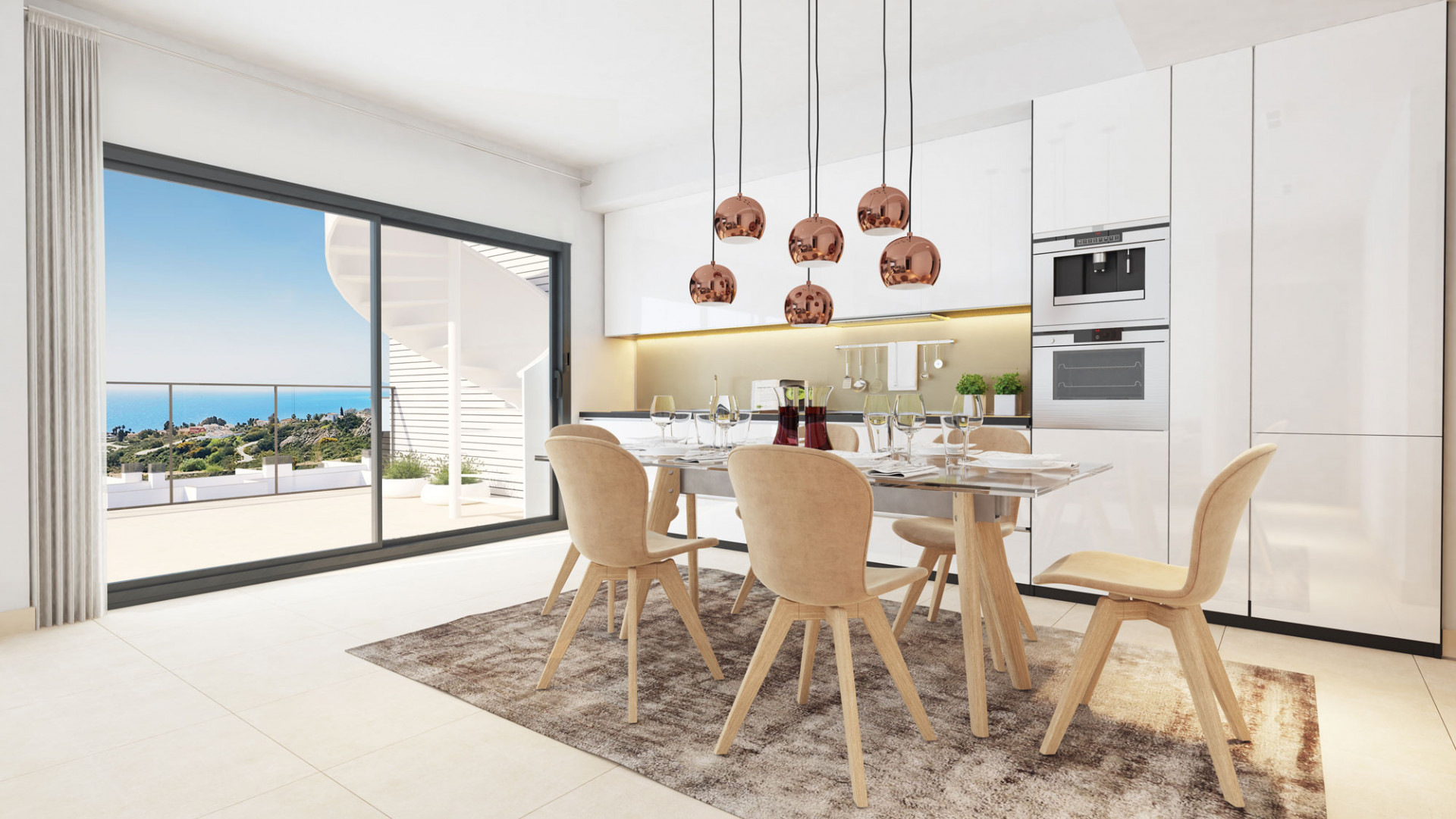 Apartamentos y áticos elegantes y contemporáneos con las mejores vistas al mar en Manilva