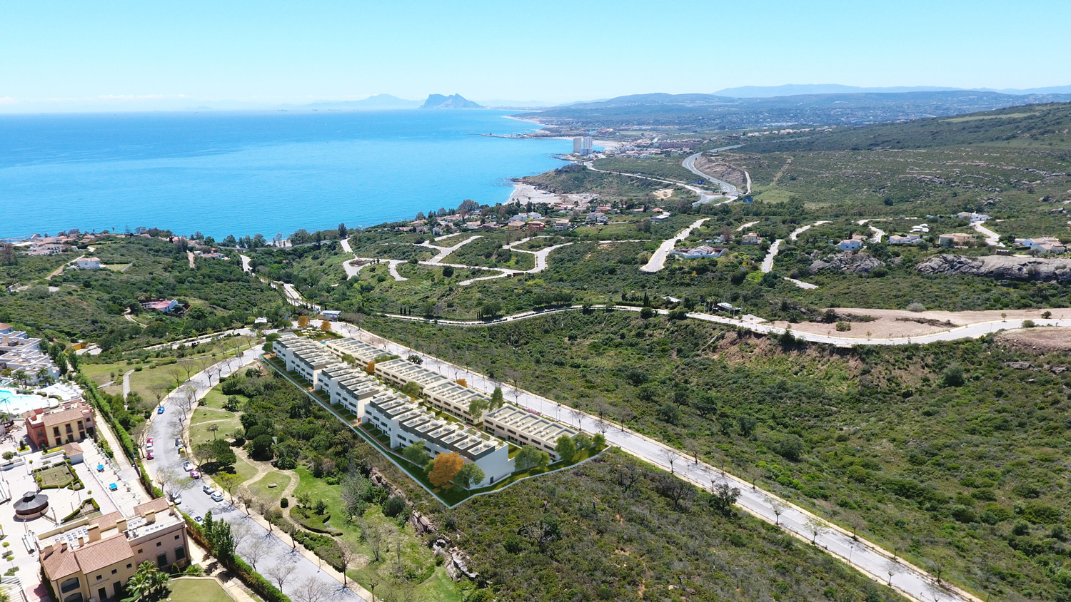 47 viviendas adosadas de estilo moderno en Bahia de las Rocas, Manilva