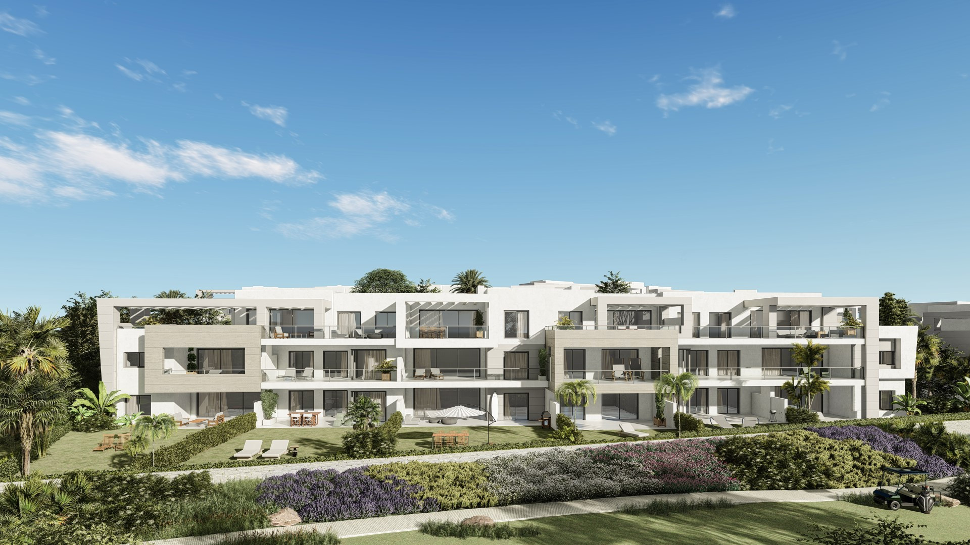 Spectacular complex of 2 and 3 bedroom apartments in Bahía de Casares