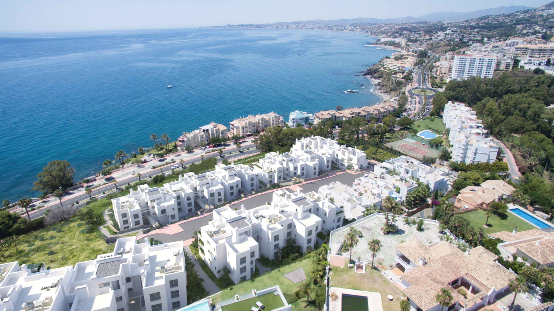 90 contemporary homes with superior fittings and finishes, and the beach onyour doorstep. 1, 2 and 3 bedrooms with spacious terraces and glass wallsoffering stunning uninterrupted views of the sea.