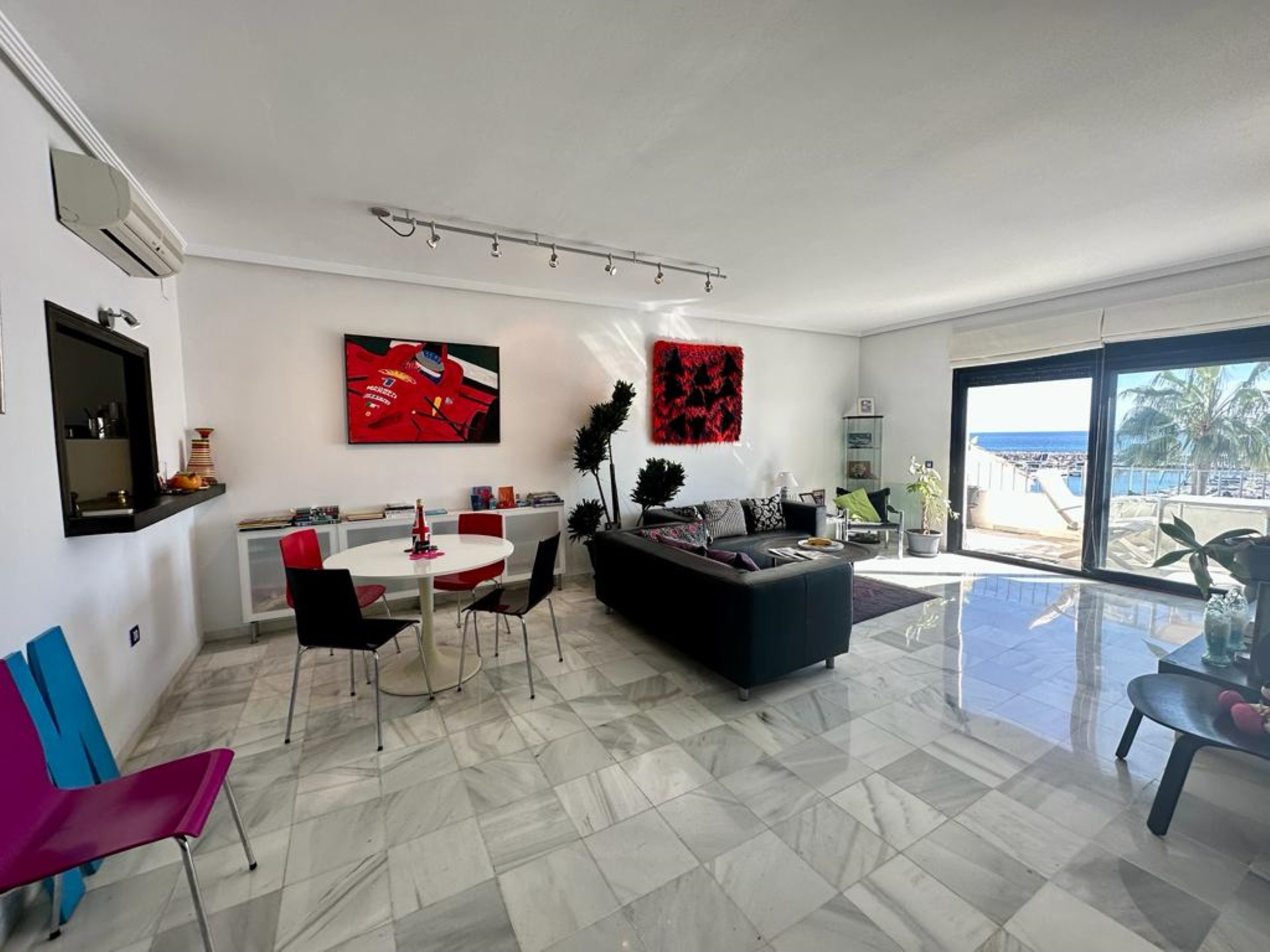 Panoramic sea views from this frontline penthouse in Puerto Banus Marina