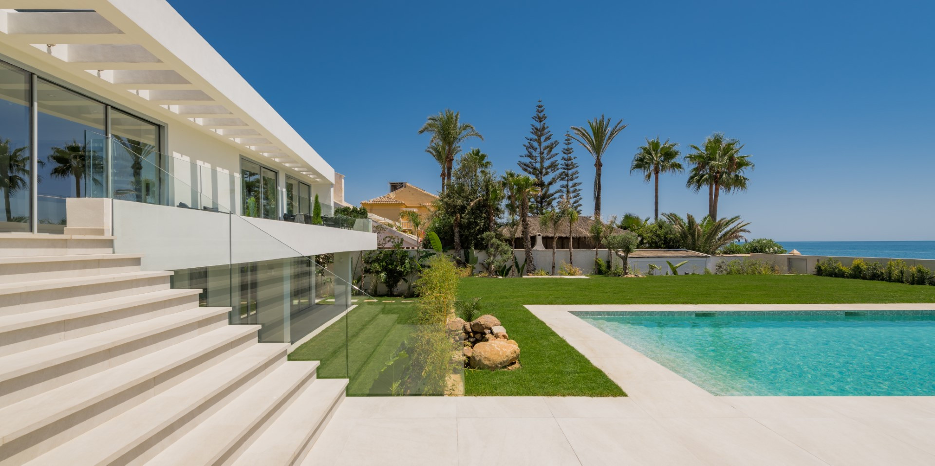 Brand new frontline beach luxury villa in La Cala de Mijas, Mijas Costa