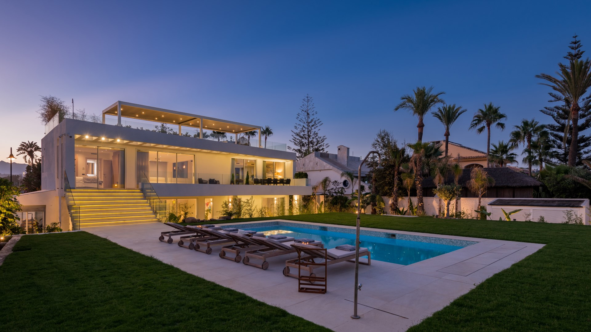 Brand new frontline beach luxury villa in La Cala de Mijas, Mijas Costa