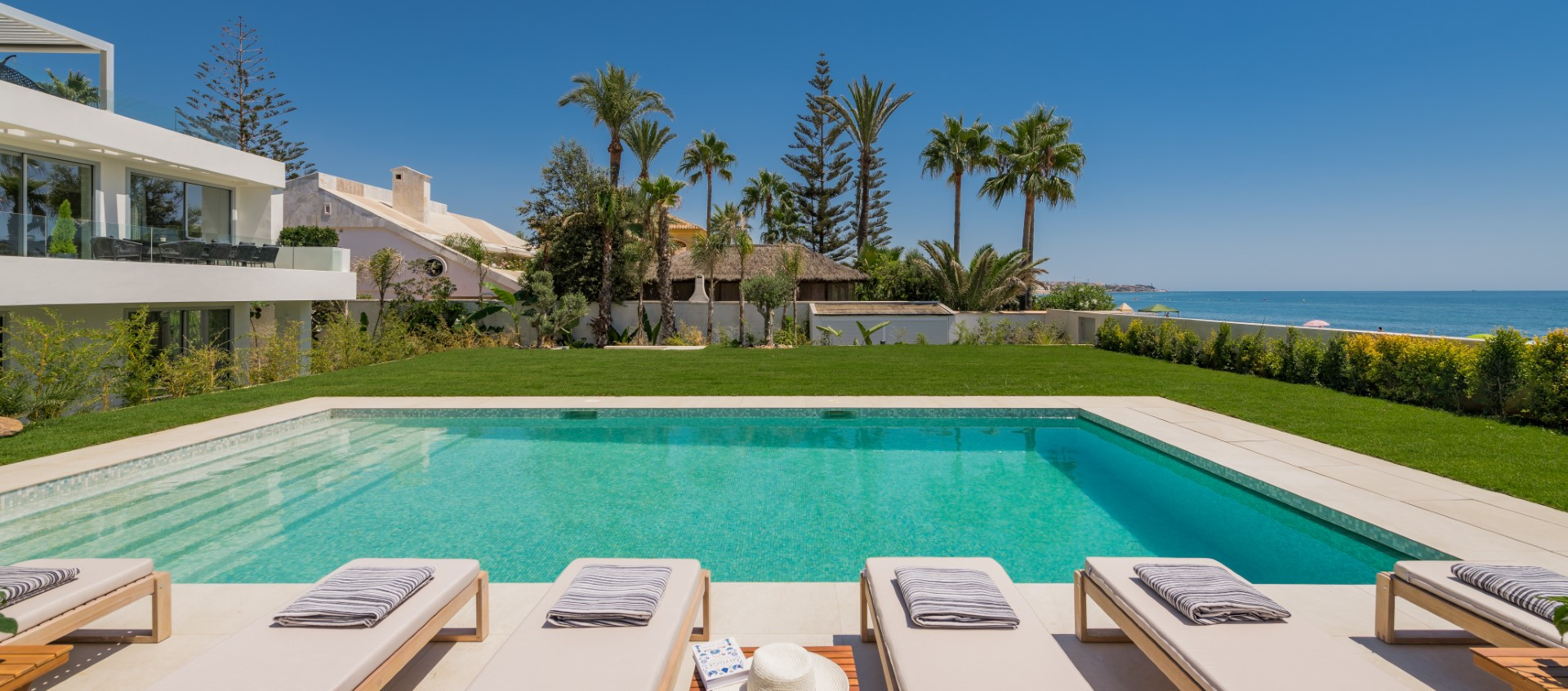 Brand new frontline beach luxury villa in La Cala de Mijas, Mijas Costa