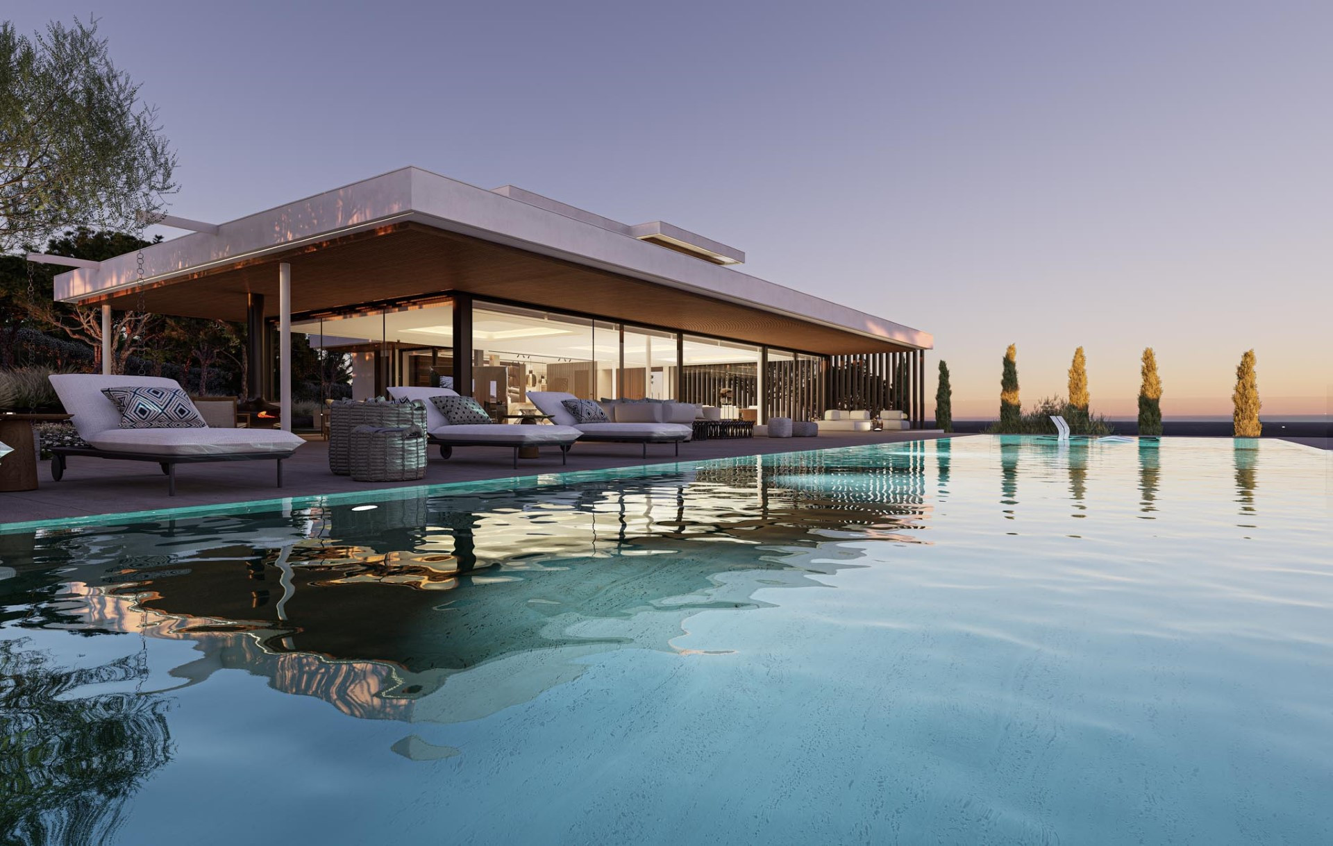 Modern architecture, brand new family villa with panoramic views in La Reserva de Sotogrande