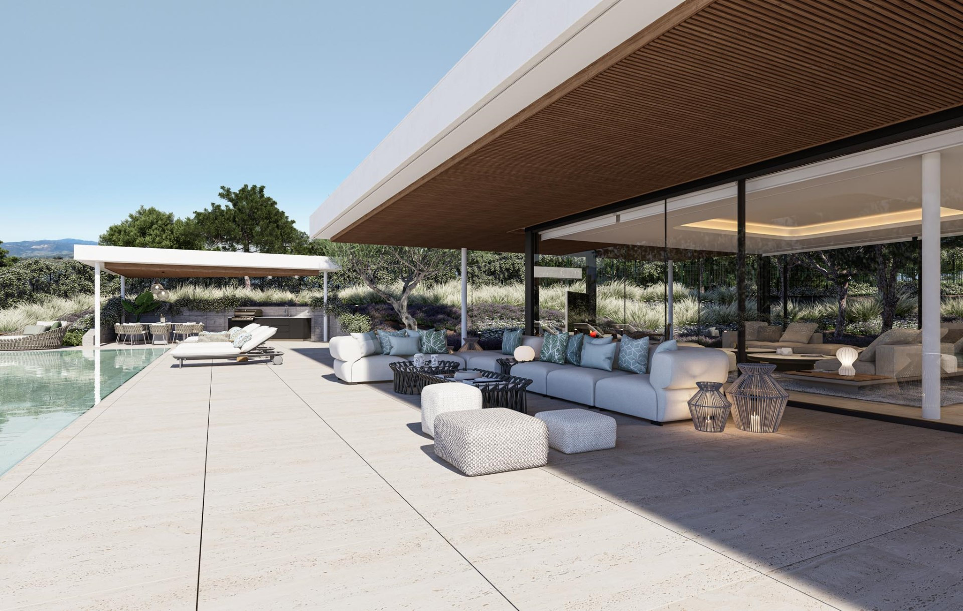Modern architecture, brand new family villa with panoramic views in La Reserva de Sotogrande
