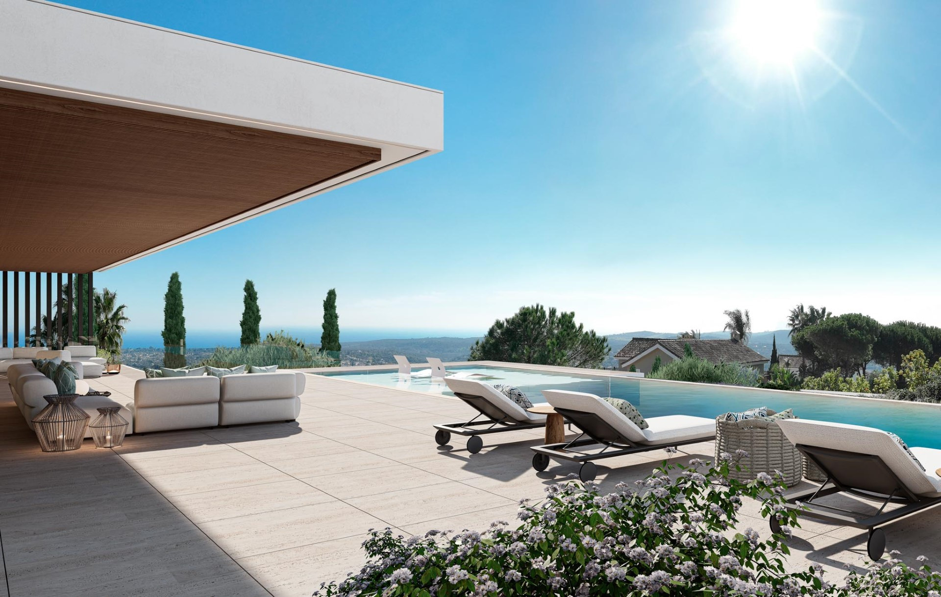 Modern architecture, brand new family villa with panoramic views in La Reserva de Sotogrande