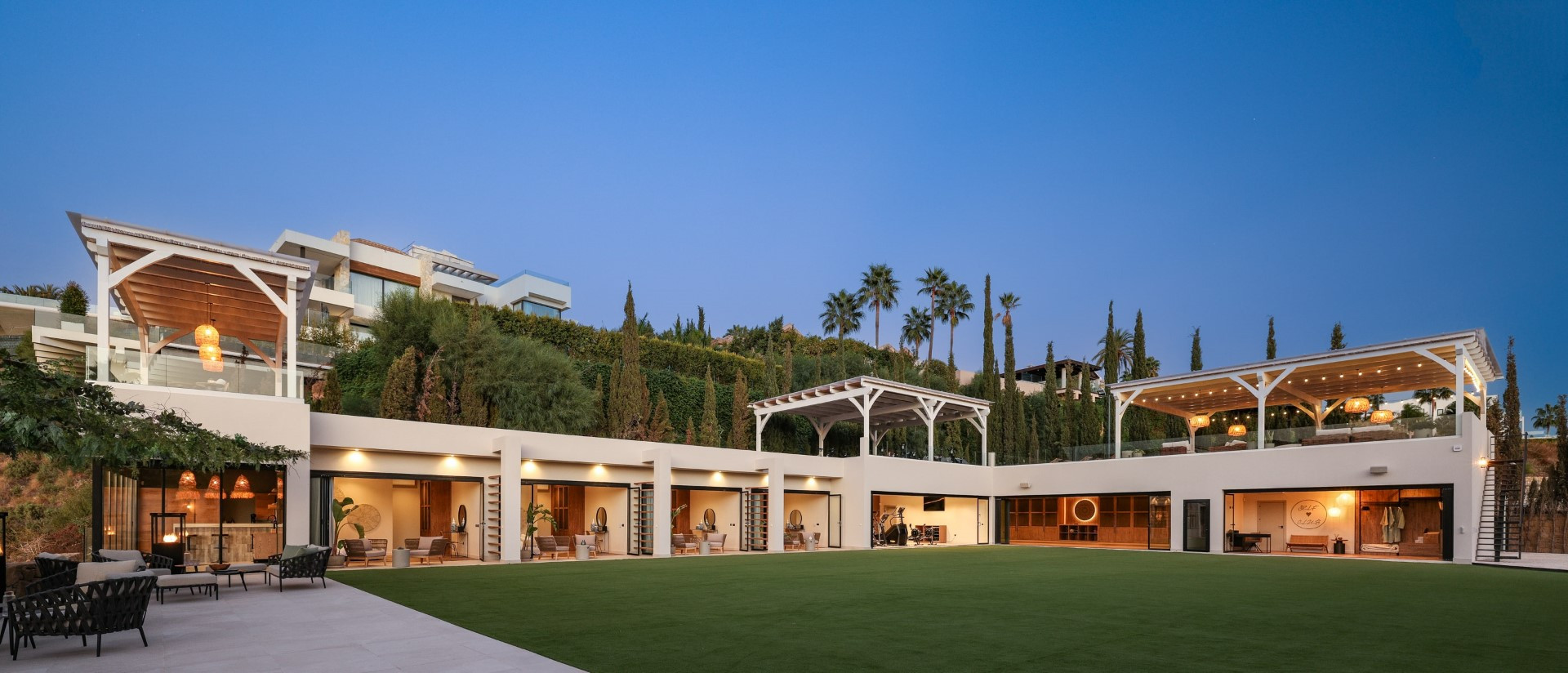 A five star luxury 14 bedroom villa in Los Flamingos Golf Resort