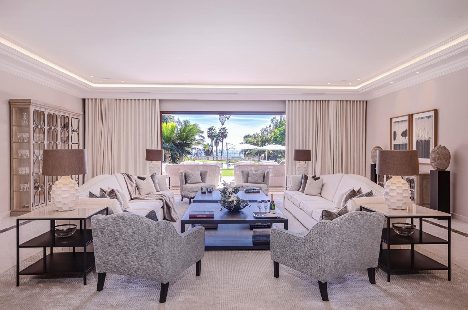 A spectacular frontline beach villa located on Marbellas Golden Mile