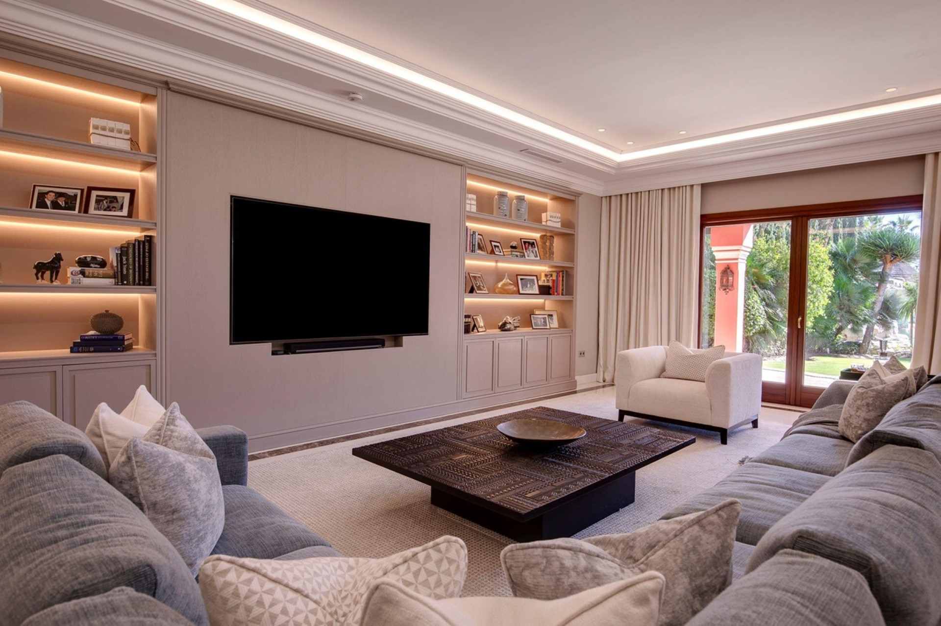 A spectacular frontline beach villa located on Marbellas Golden Mile