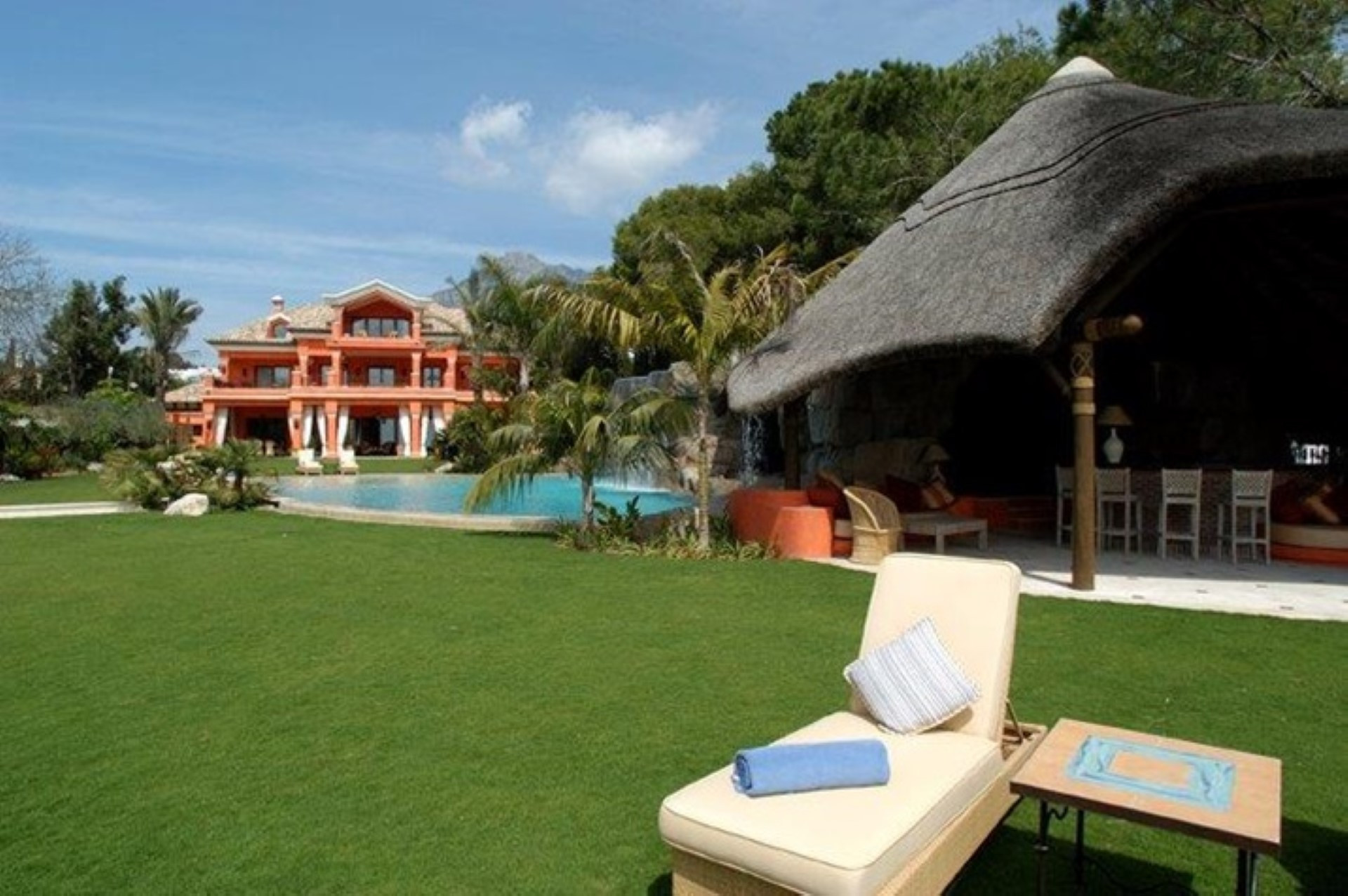 A spectacular frontline beach villa located on Marbellas Golden Mile